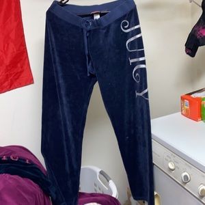 navy juicy couture velvet pants L